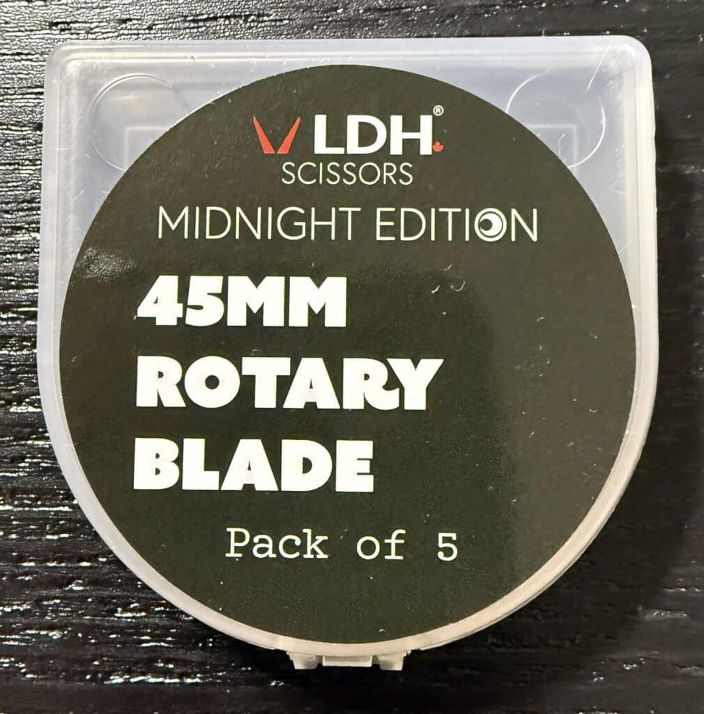 clear package of LDH Scissors 45mm rotary blades
